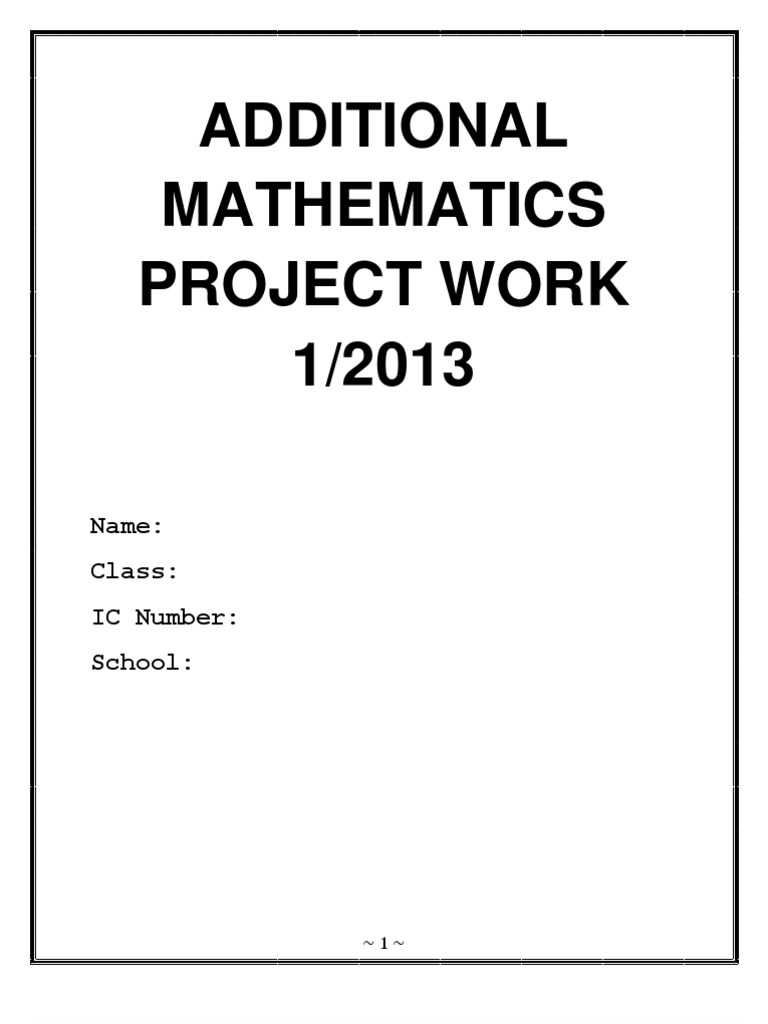 Additional Mathematics Project Overview | PDF | Function (Mathematics ...