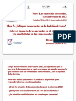 Sobre El Impacto de Las Encuestas en El Electorado