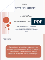 RETENSI URIN: PENGERTIAN, PENYEBAB, GEJALA DAN PENATALAKSANAAN