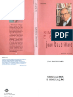 Baudrillard, Jean. Simulacros e Simulação