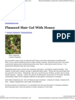 Natural Flaxseed Hair Gel Recipe With Honey