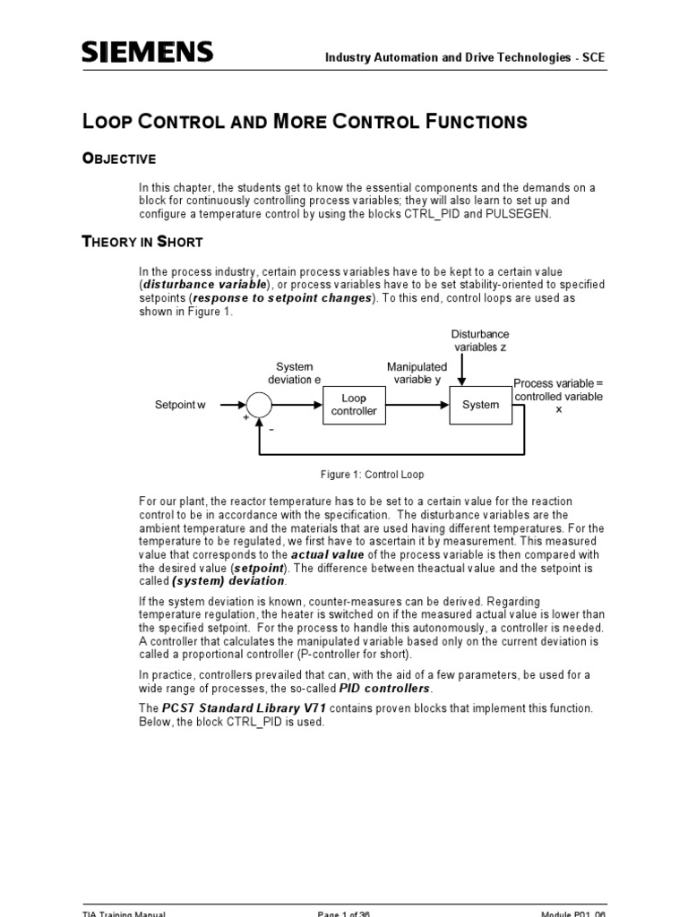 PID Control in TIA Portal | PDF | Control System | Systems Theory