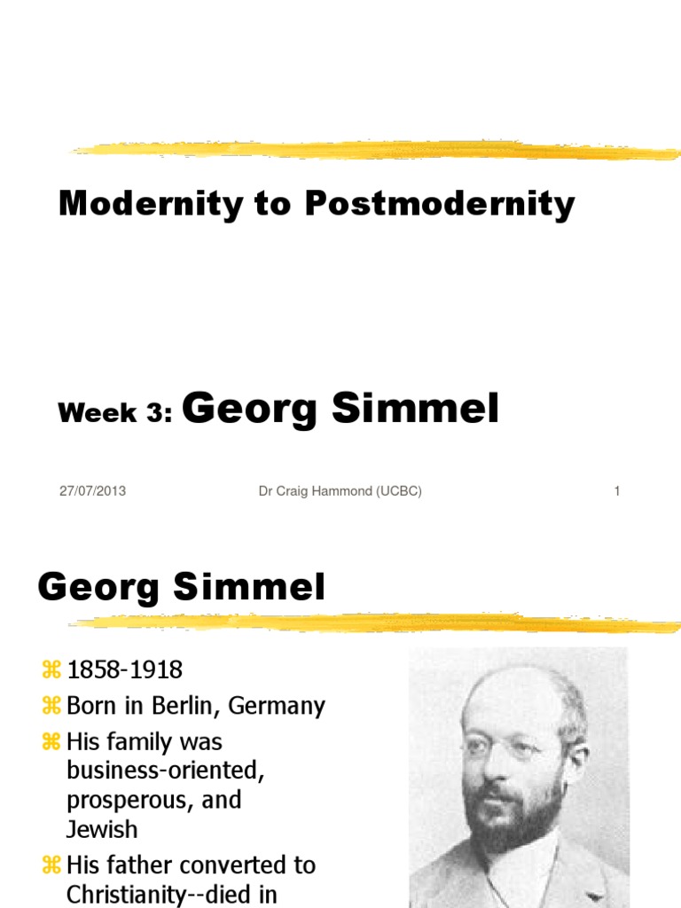 Georg Simmel's Sociological Insights | PDF | Sociology | Academia