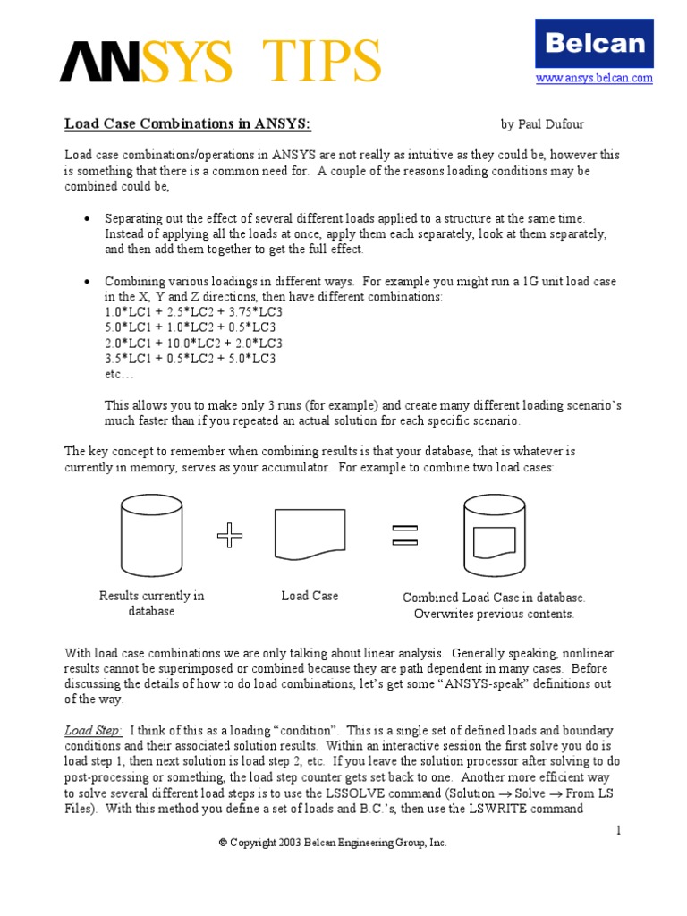 Load Case Combinations | Databases | Software Engineering
