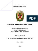Manual de Ceremonial y Protocolo de la Policía Nacional del Perú