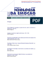 Revista Brasileira de Sociologia da Emoção v1 n2 ago2002