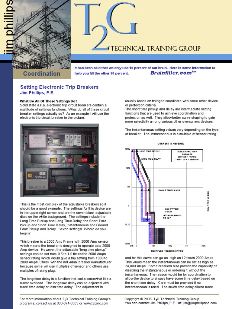 Setting Electronic Trip Breakers Amplifier