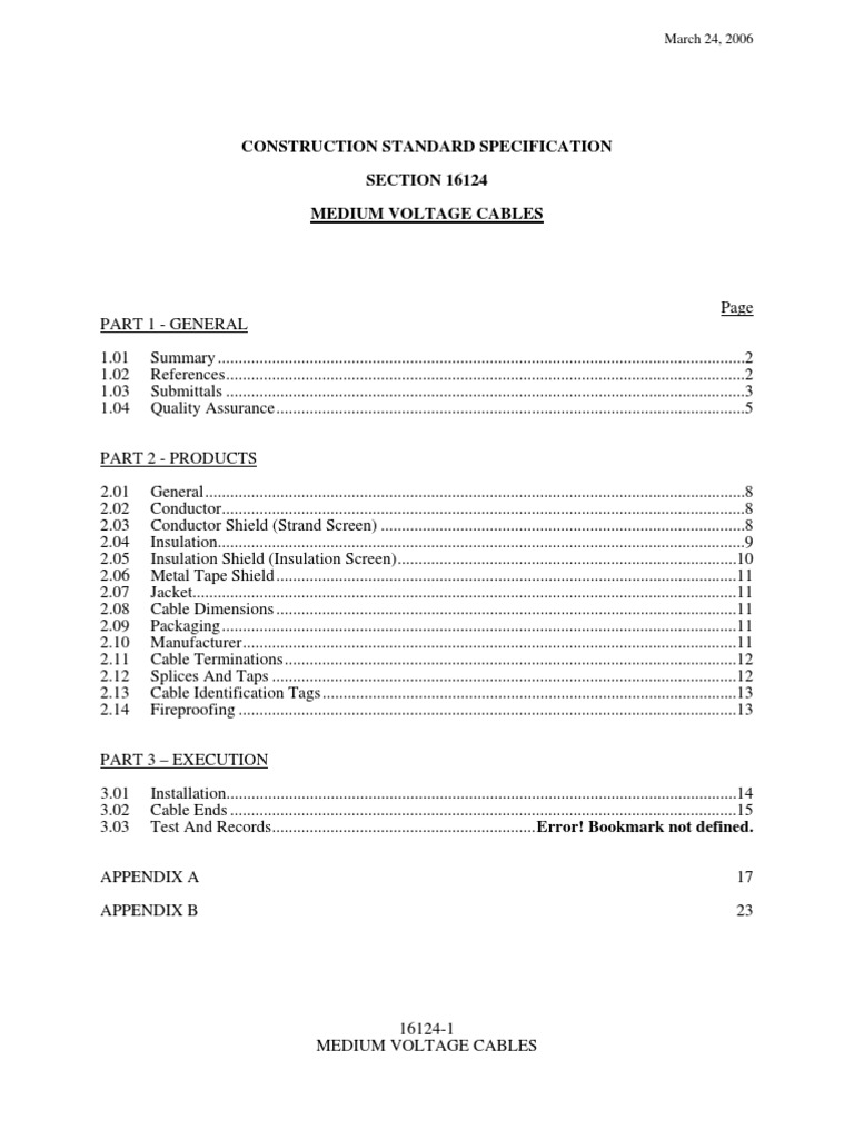 Medium Voltage Cable Standards and Testing | PDF | Insulator ...