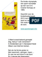 De Kinder-Olympiade Sport Verhaal Voor Kinderboekenweek 2013 Over Sport en Spel Klaar Voor de Start