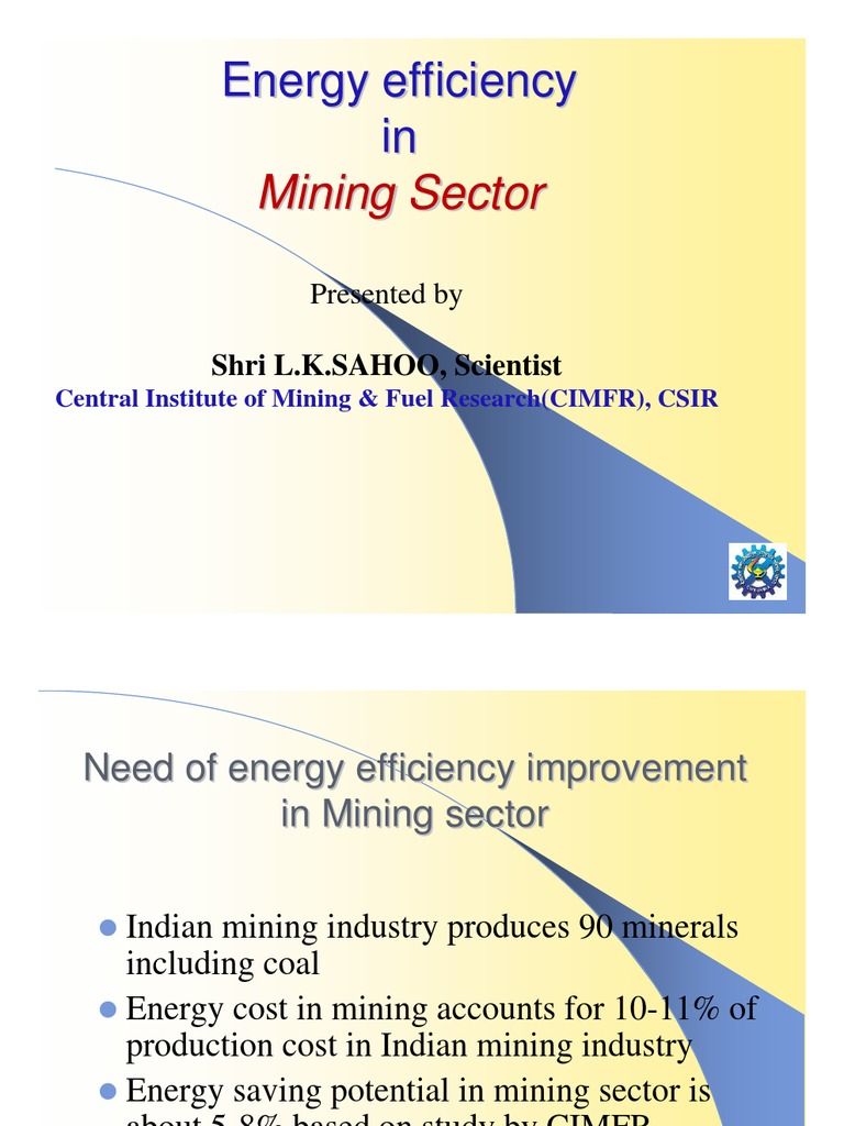 Energy Efficiency in Indian Mining | PDF | Efficient Energy Use | Mining