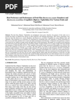 Download Host Preference and Performance of Fruit Flies Bactrocera zonata Saunders andBactrocera cucurbitae Coquillett Diptera Tephritidae For Various Fruits and Vegetables by Amin Mojiri SN156526148 doc pdf