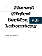 Different Clinical Section in Laboratory