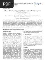 Download A Review of Genetic and Epigenetic Mechanisms in Heavy Metal Carcinogenesis Nickel and Cadmium by Amin Mojiri SN156526249 doc pdf