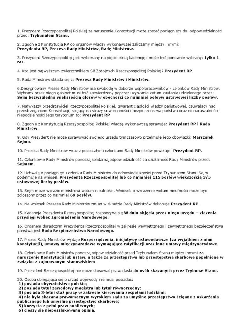 Test Wiedzy Do Policji Pytania I Odpowiedzi Pdf