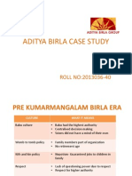 Aditya Birla Case Study: BY Sec-A ROLL NO:2013036-40