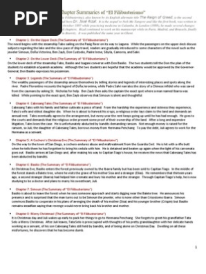 Chapter Summaries of El Filibusterismo