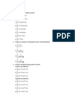 Lista de Exercícios Metodo Por Parte Tabular e Integração Trigonometica