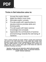 Tricks in Set Induction