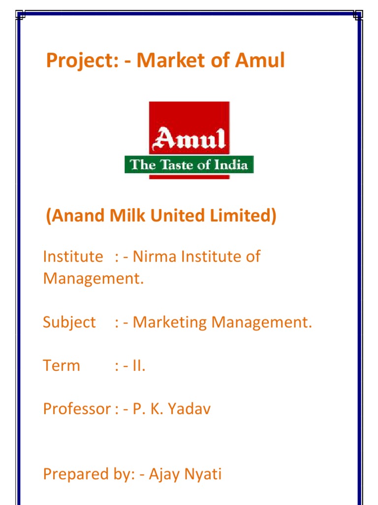 Amul Model For Marketing | PDF | Supply Chain | Strategic Management