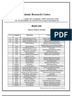 Islamic Research Centre - Books - List