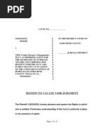 Motion to Vacate Void Judgment