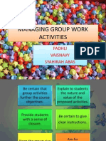 Managing Group Work with Clear Goals