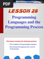 Lesson 28: Programming Languages and The Programming Process