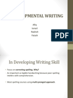 Developmental Writing: Afiq Ismail Nadrah Faizah