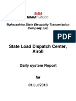 State Load Dispatch Center, Airoli: Daily System Report