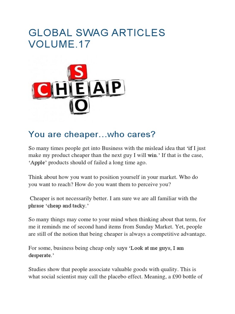 Global Swag Articles Vol 17 | PDF | Career & Growth | Social Science