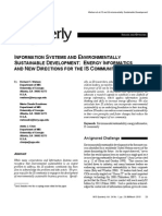 Information Systems and Environmentally Sustainable Development: Energy Informatics and New Directions For The Is Community1