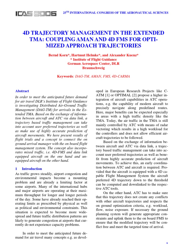 4D Trajectory Management in TMA | PDF | Air Traffic Control | Aeronautics