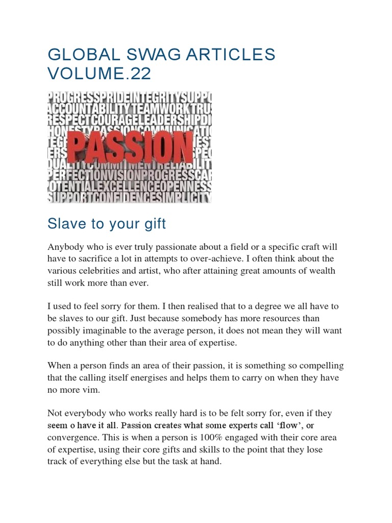 Embracing Passion: The Gift of Flow | PDF | Career & Growth | Social ...