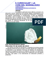 REFORMA CURRICULAR, LA DESAPARICIÓN DEL NORMALISMO 1