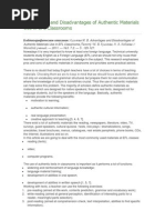 Download Advantages and Disadvantages of Authentic Materials Use in EFL Classrooms by Jaime Nieto SN156604437 doc pdf