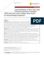 Capture and Commercialization of Blue Land Crabs ("Guaiamum") Cardisoma Guanhumi (Lattreille, 1825) Along The Coast of Bahia State, Brazil: An Ethnoecological Approach