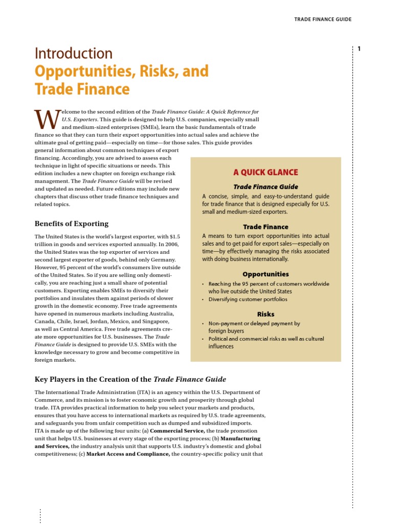 Trade Finance Guide for U.S. Exporters | PDF | Exports | Competitiveness