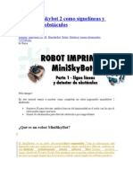 Robot Miniskybot 2 Como Siguelíneas y Detector de Obstáculos