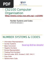 Number Systems and Codes