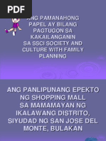 Ang Panlipunang Epekto NG Shopping Mall