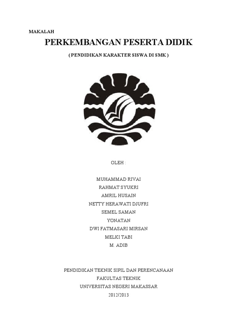 Pendidikan Karakter Siswa Smk