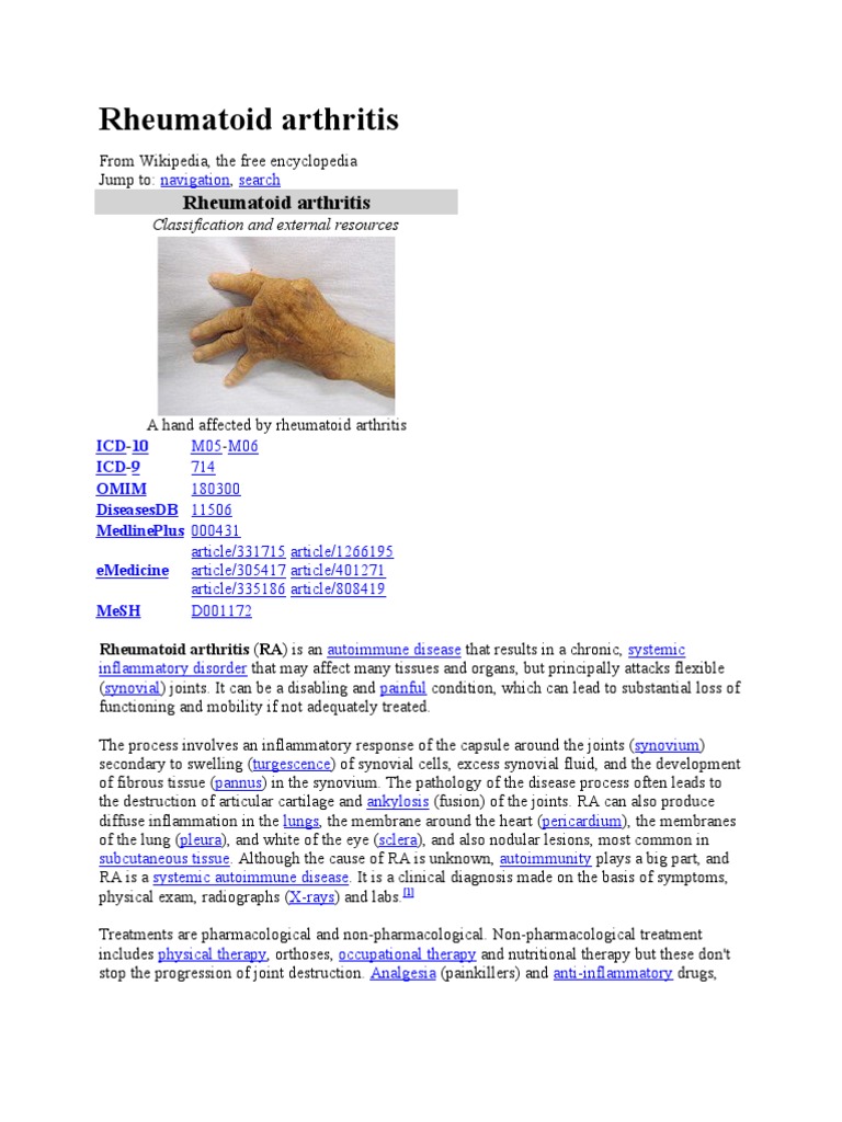 Rheumatoid Arthritis | PDF | Arthritis | Rheumatoid Arthritis