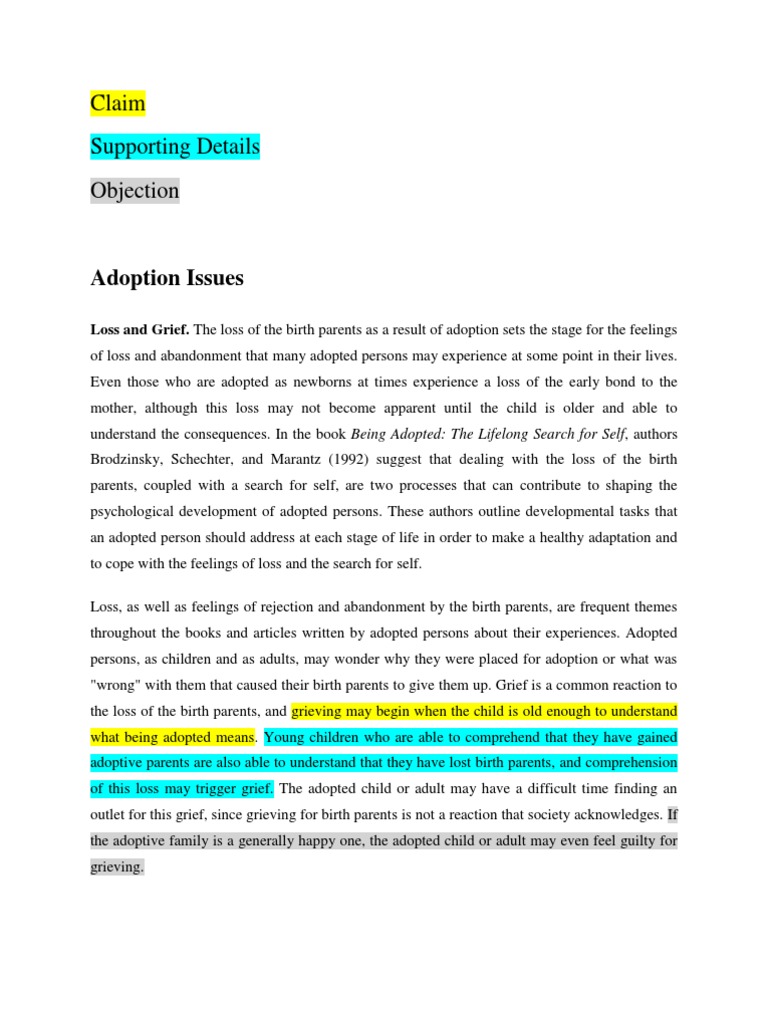 Impact of Adoption On Adopted Persons | PDF | Grief | Adoption