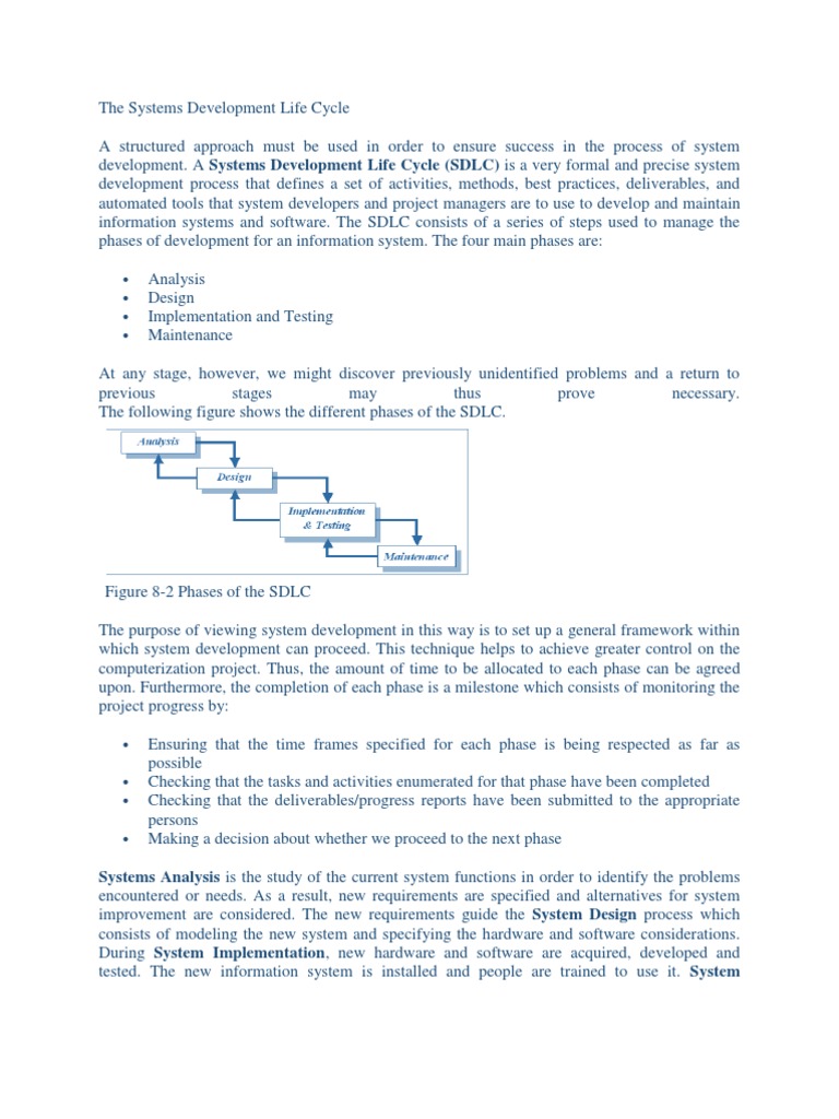 Understanding the Systems Development Life Cycle | PDF