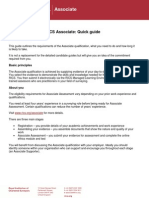 RICS Associate - Quick Reference Guide