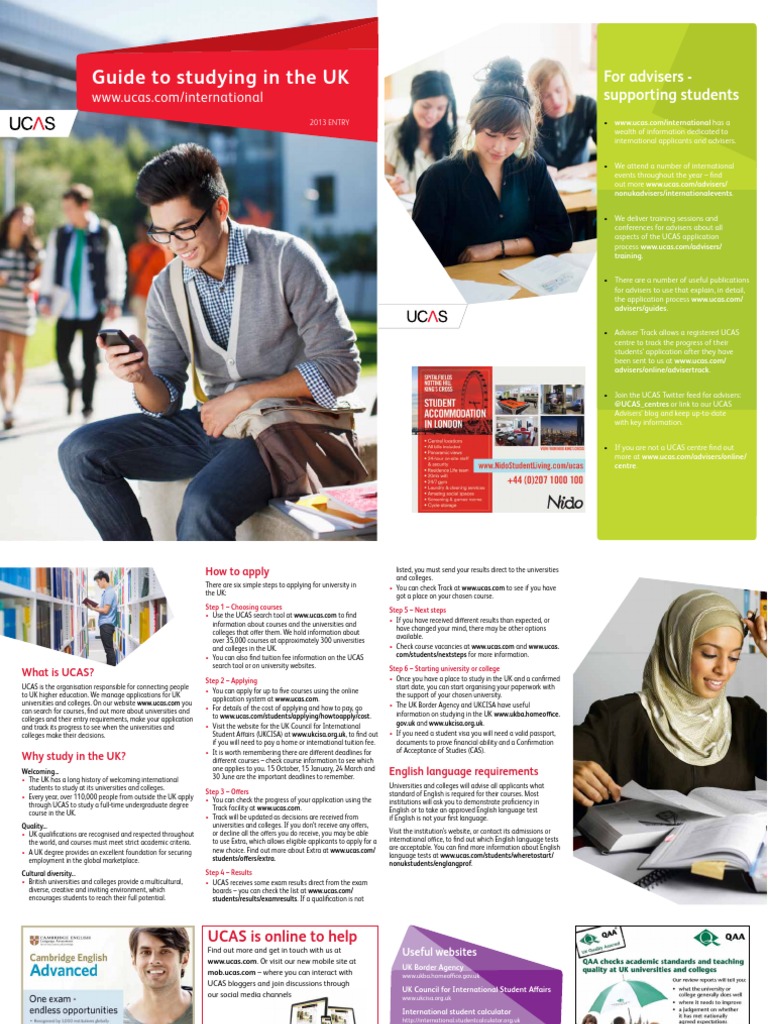 UCAS Guide for International Advisers | PDF | Educational Institutions ...