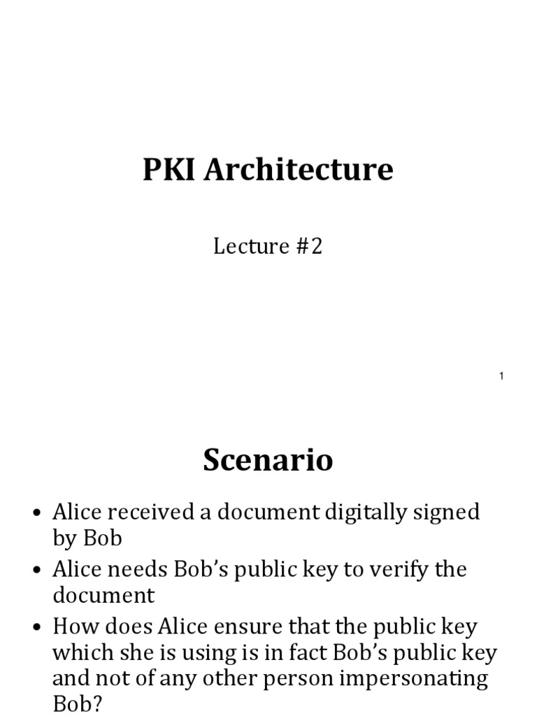 PKI Architecture Lecture2 | PDF | Public Key Cryptography | Public Key ...
