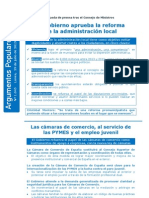 El Gobierno Aprueba La Reforma de La Administración Local