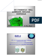 Geli, Membrane, Emulzije, Suspenzije