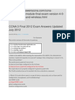CCNA 3 Final 2012 Exam Answers Updated July 2012 (2)